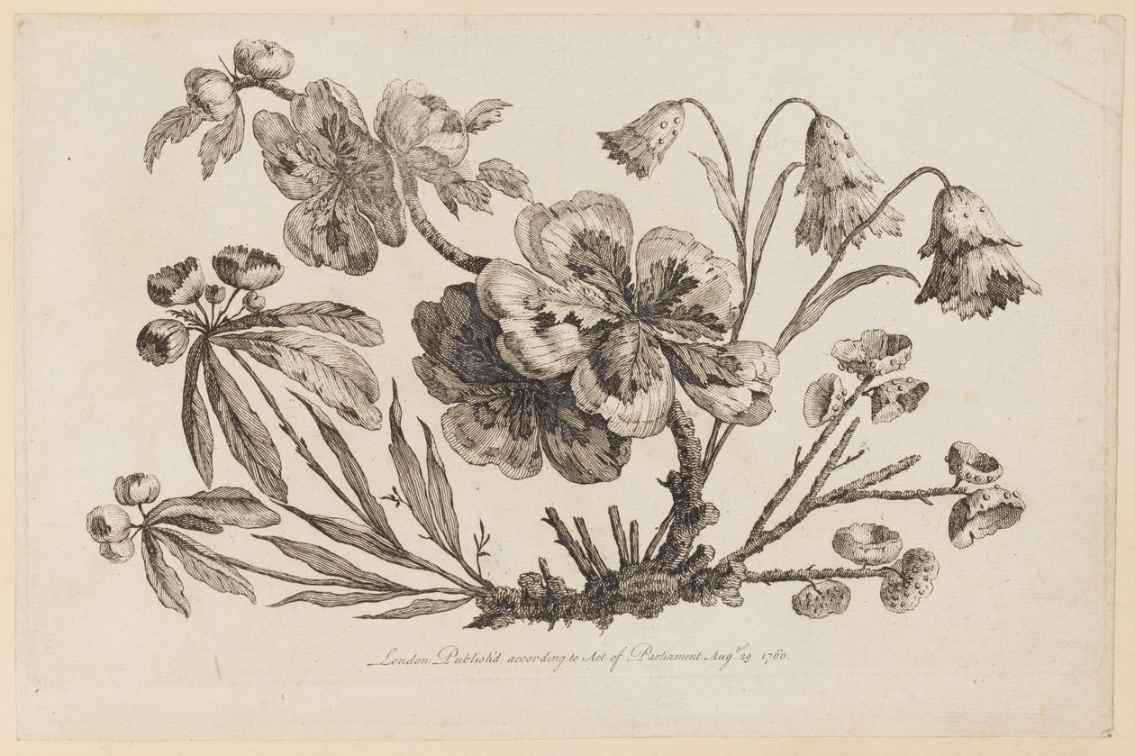Ramos de Flores, de "Recueil de Fleurs de Chinois" de Jean Baptiste Pillement