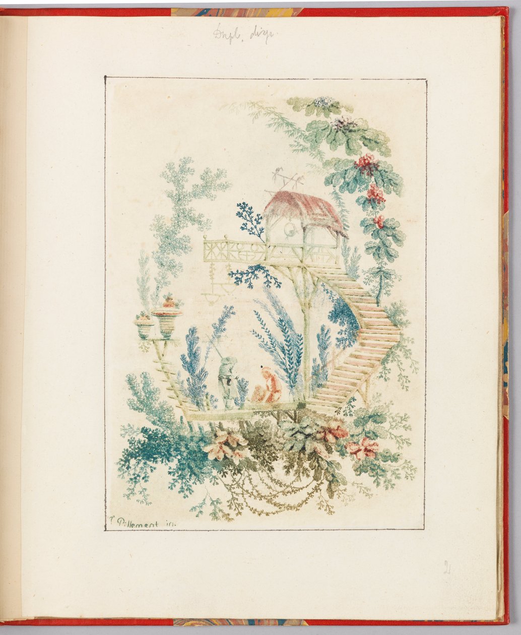 Desenho ornamental de "Nouvelle suite de cahiers arabesques chinois a l