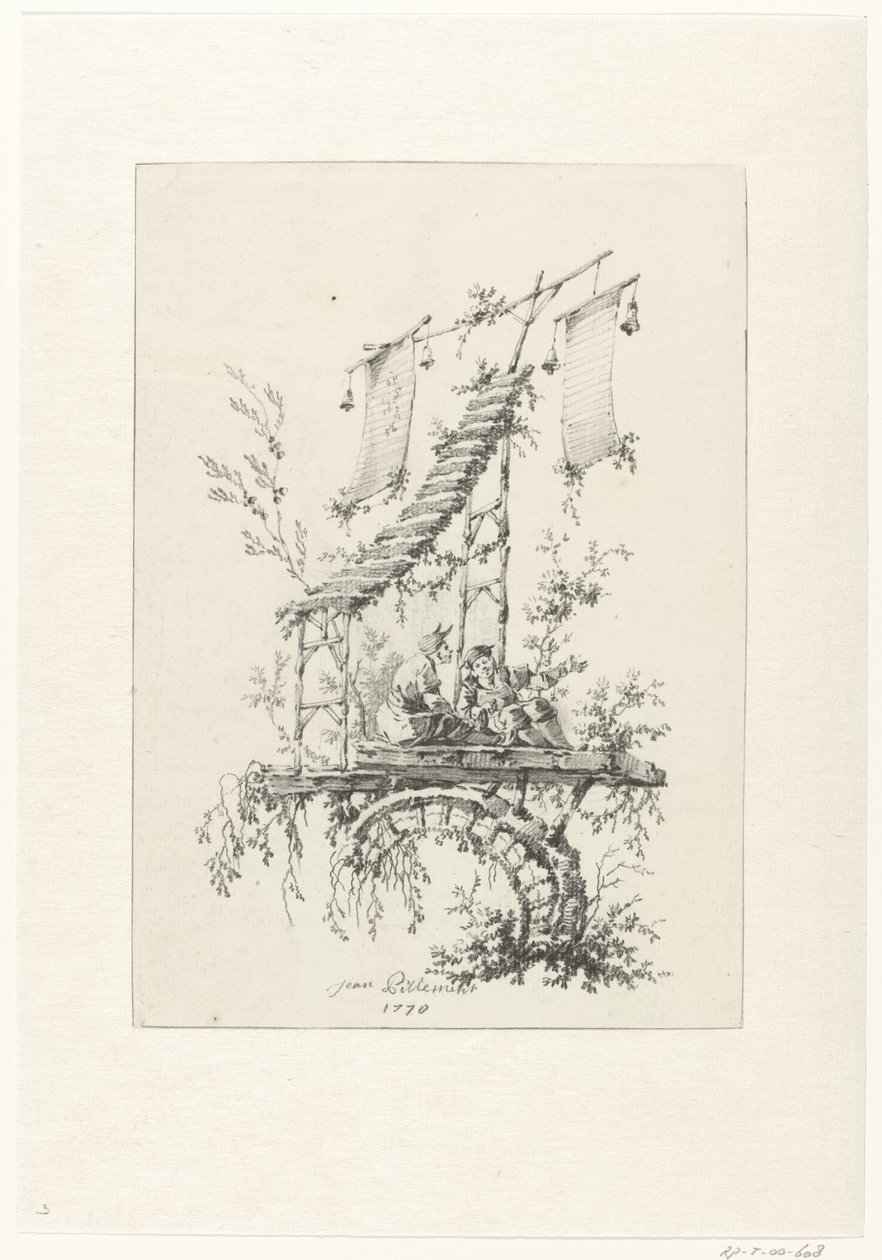 Composição ornamental em estilo chinoiserie
Desenhos ornamentais em estilo chinoiserie para Deuxième Cahier de seis Baraques Chinoises (título da série) de Jean Baptiste Pillement