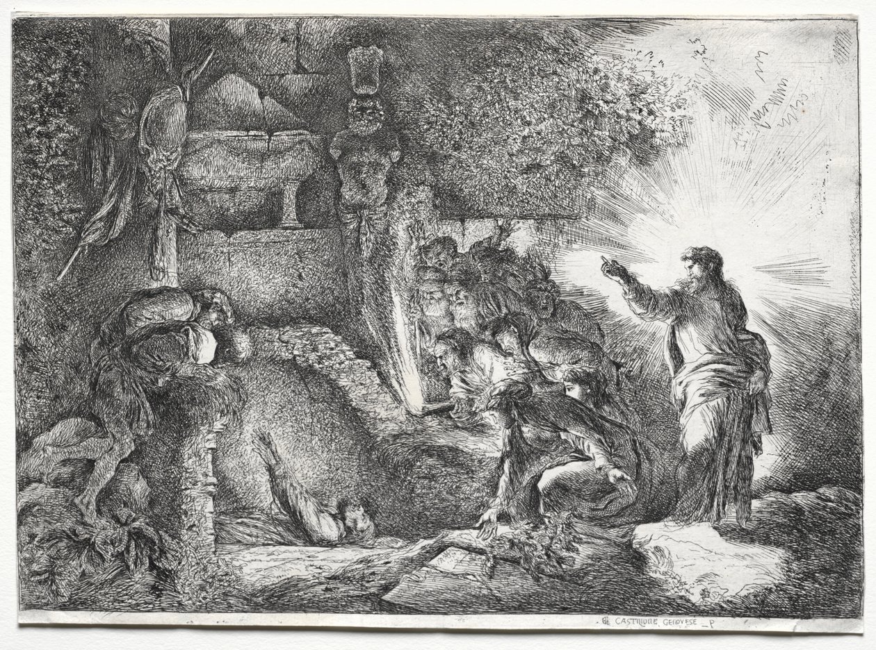 A Ressurreição de Lázaro de Jean Baptiste Pillement