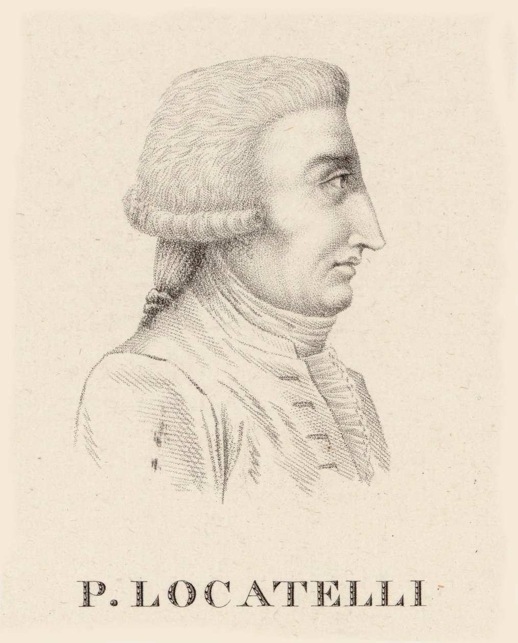 Retrato do violinista e compositor Pietro Antonio Locatelli 1695-1764. de Jean Baptiste Ponce Lambert