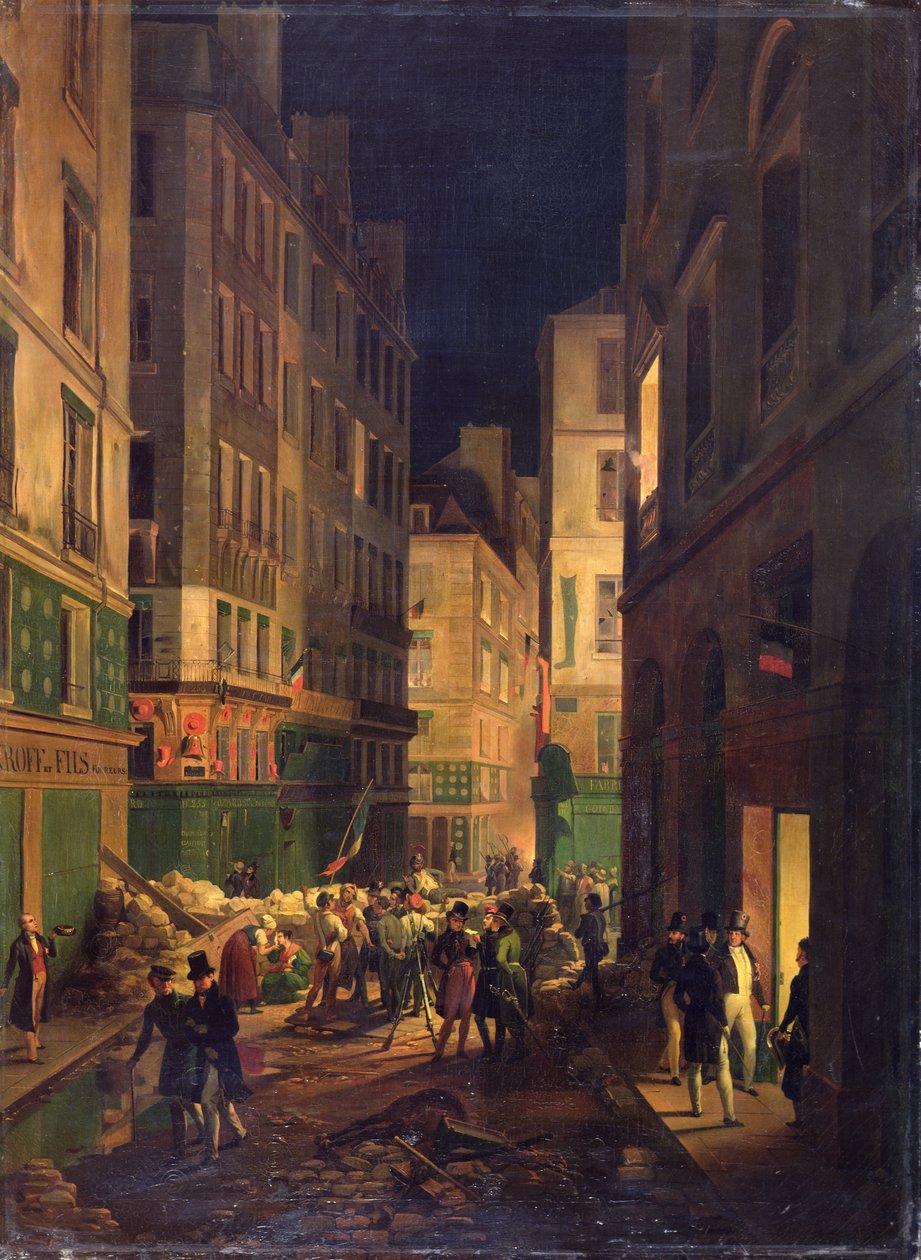 Chegada de Louis-Philippe (1773-1810) no Palais-Royal, 30 de julho de 1830, após uma pintura de Horace Vernet, 1836 de Jean Baptiste Prudent Carbillet