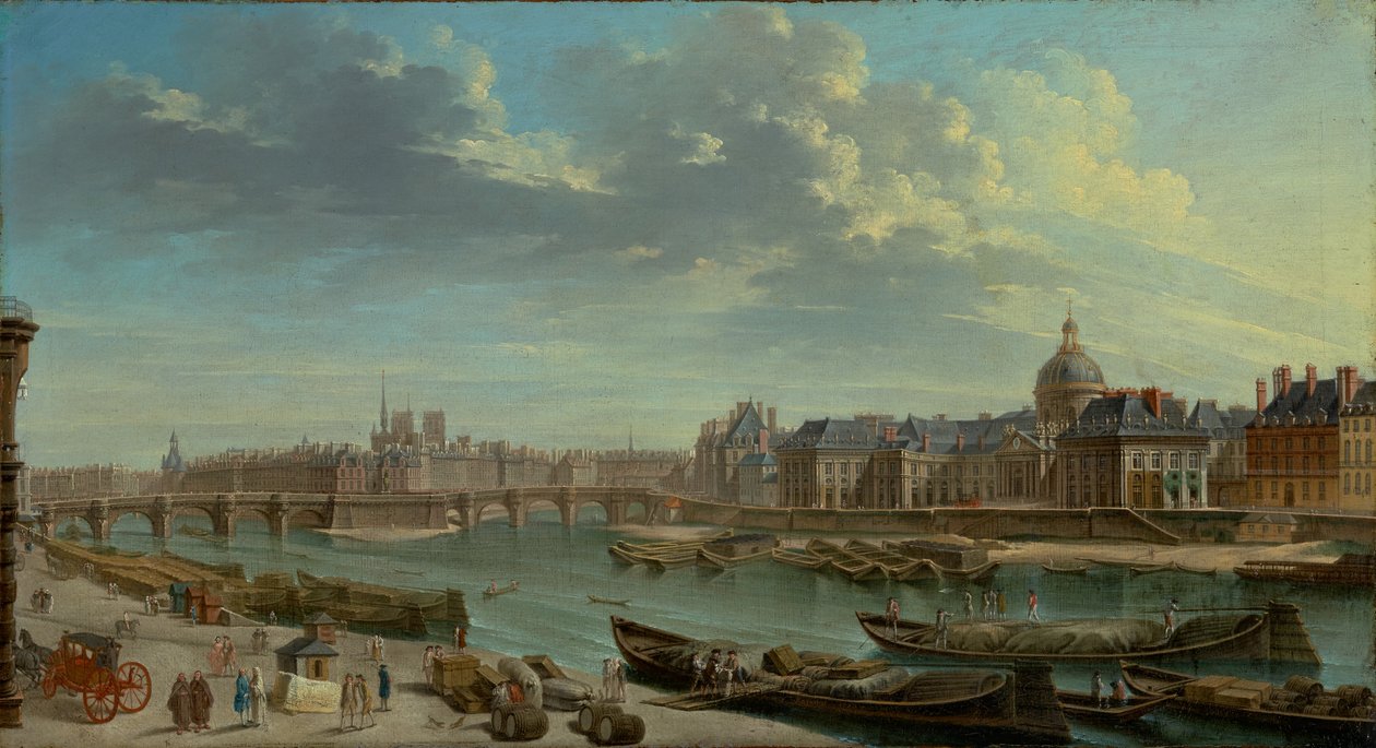 Vista de Paris com a Ile de la Cité de Jean Baptiste Raguenet