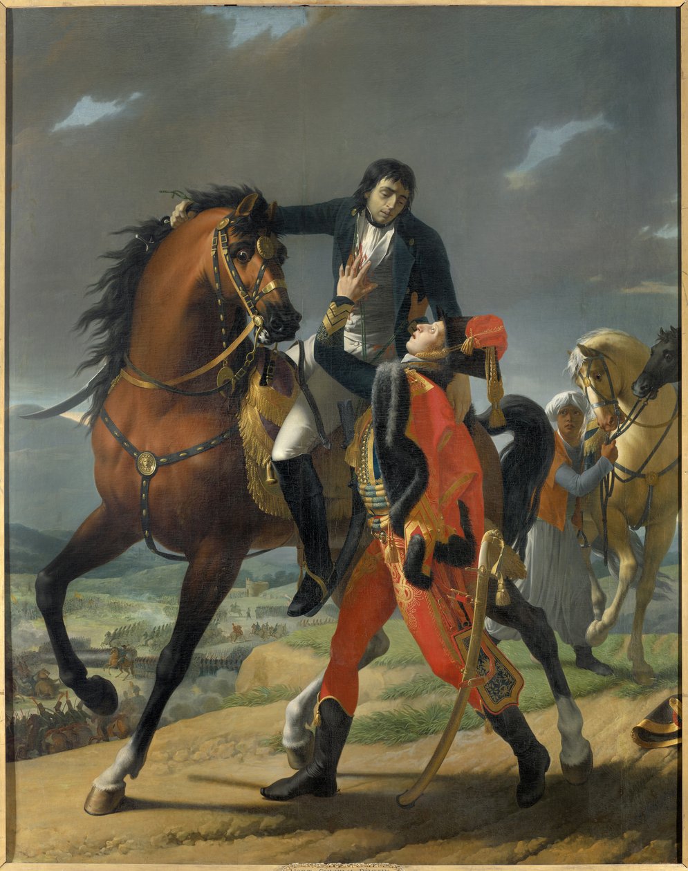 Morte do general Louis Charles Antoine Desaix na batalha de Marengo em 14 de junho de 1800 de Jean Baptiste Regnault