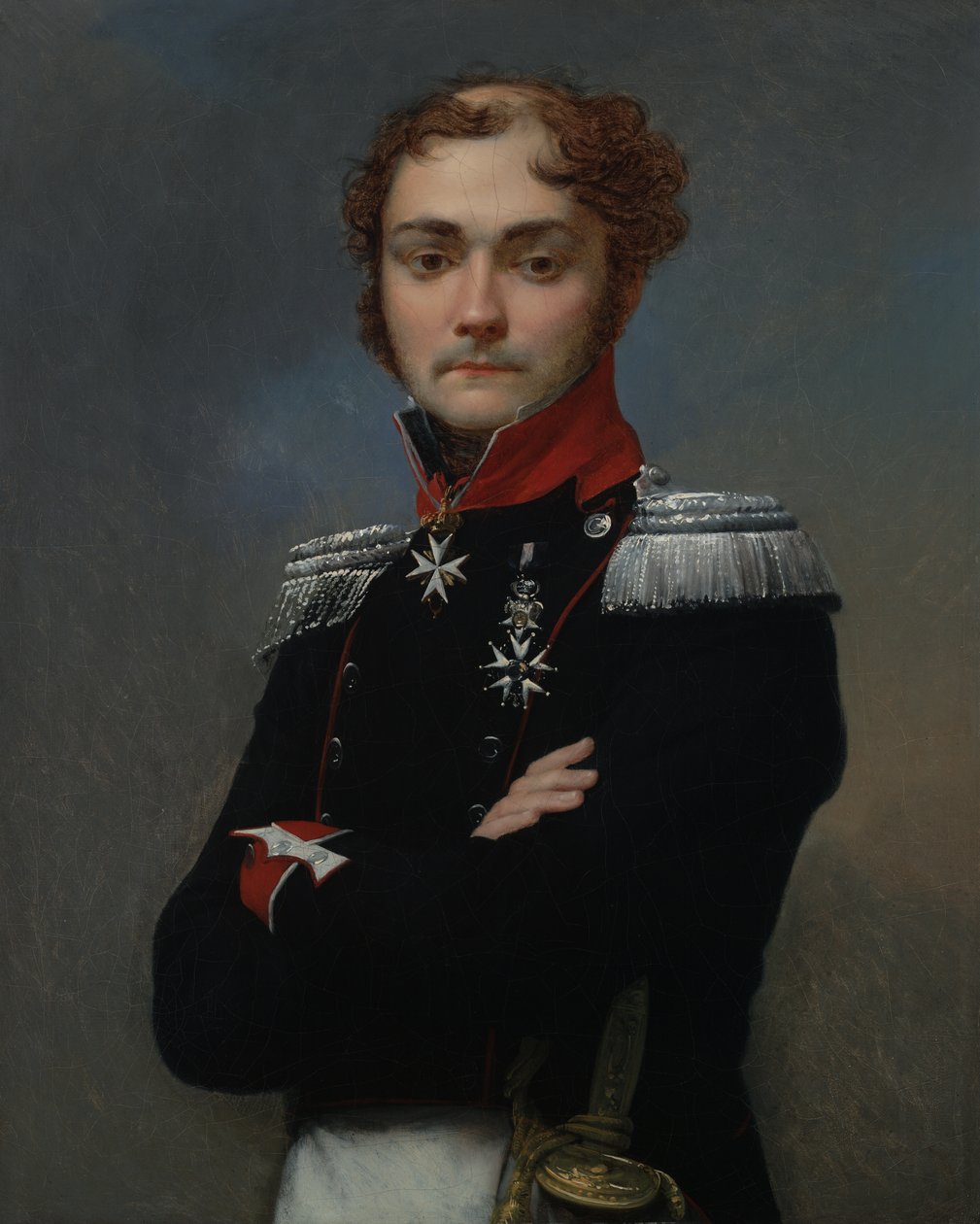 Retrato de Charles-Louis Regnault, oficial das guerras napoleônicas, c.1814-15 de Jean Baptiste Regnault