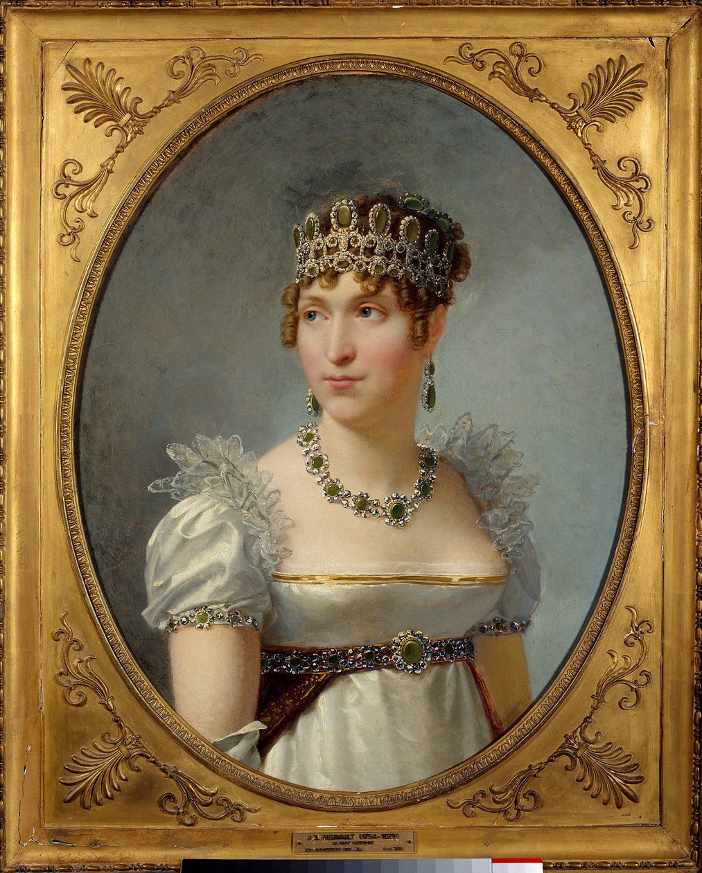 Retrato da Rainha Hortense de Beauharnais (1783-1837) Rainha da Holanda, esposa de Louis Bonaparte Ela é filha da Impressora Josefina de Beauharnais e mãe do futuro Napoleão III. Pintura de Jean Baptiste Regnault (1754-1829) 1810 Sol. de Jean Baptiste Regnault