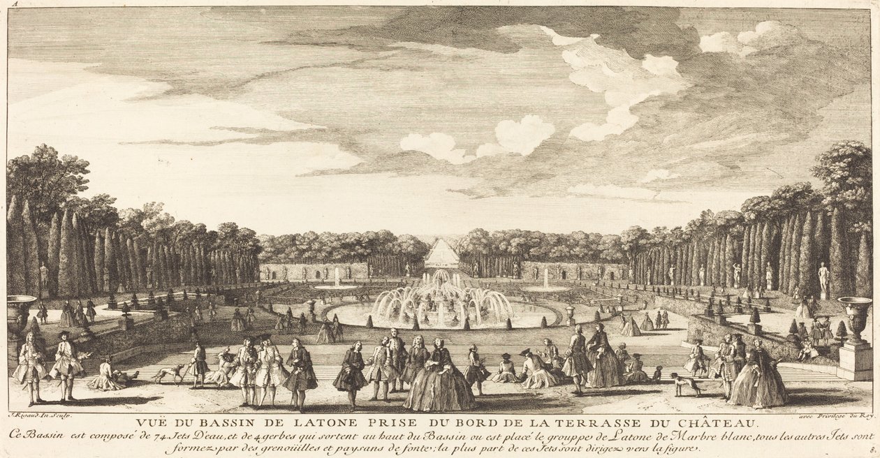 Vue du Bassin de Latone Prise du Bord de la Terrasse du Chateau de Jean Baptiste Rigaud