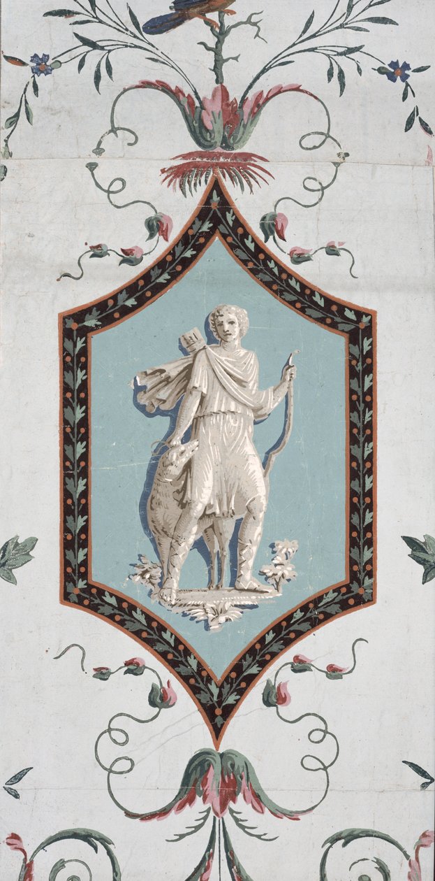Design de papel de parede arabesco (detalhe) (ver também 254542) de Jean Baptiste Réveillon