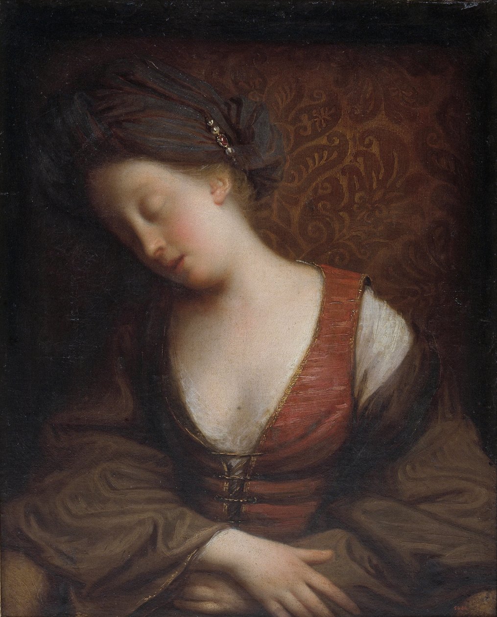 Mulher jovem a dormir de Jean Baptiste Santerre