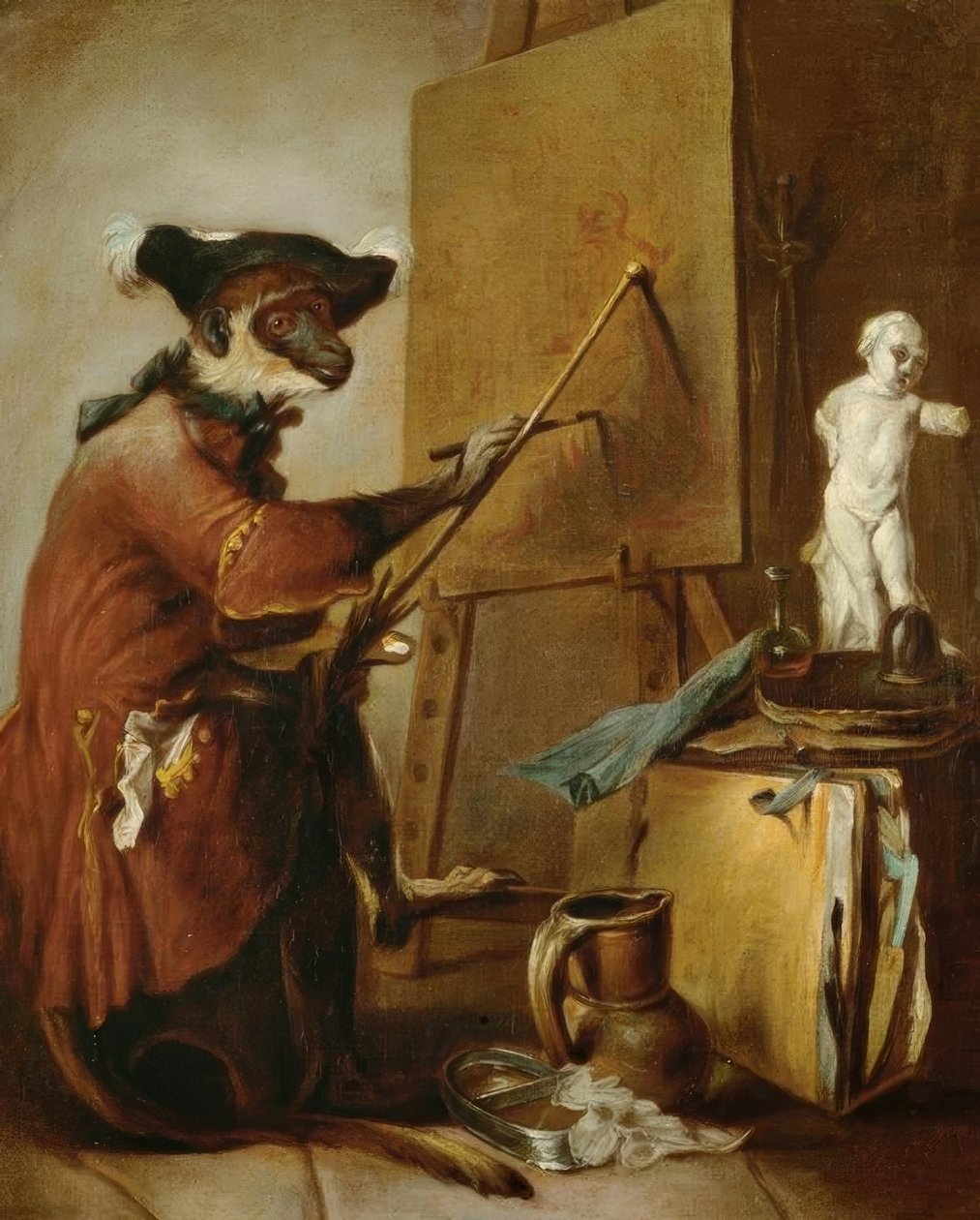 O macaco pintor de Jean Baptiste Simeon Chardin