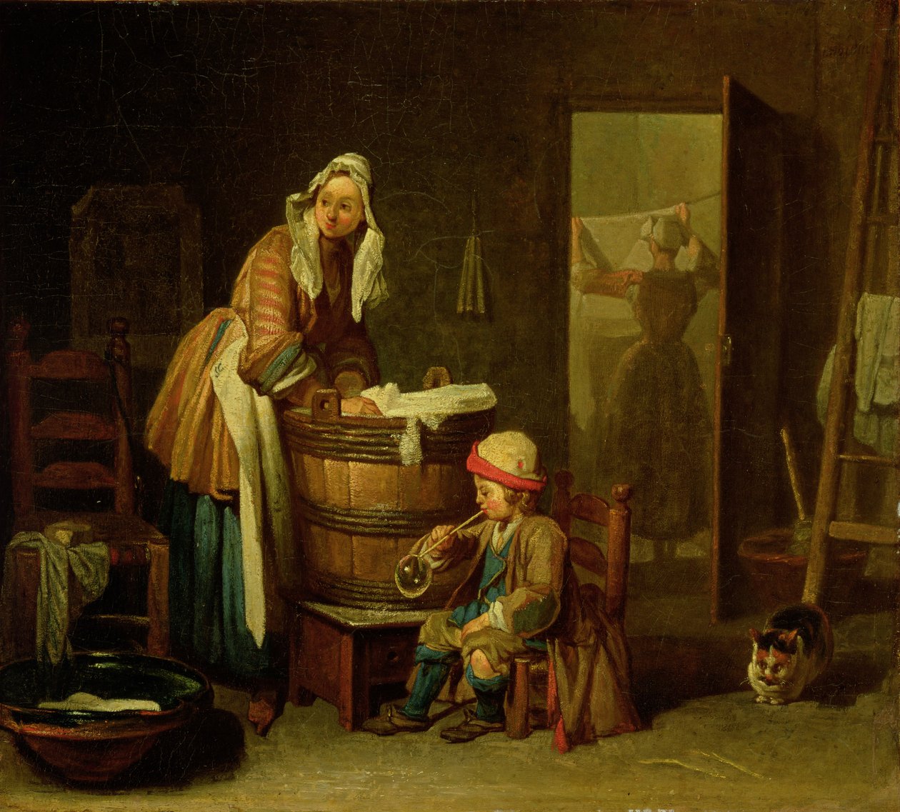 A Lavadeira (óleo sobre tela) de Jean Baptiste Simeon Chardin