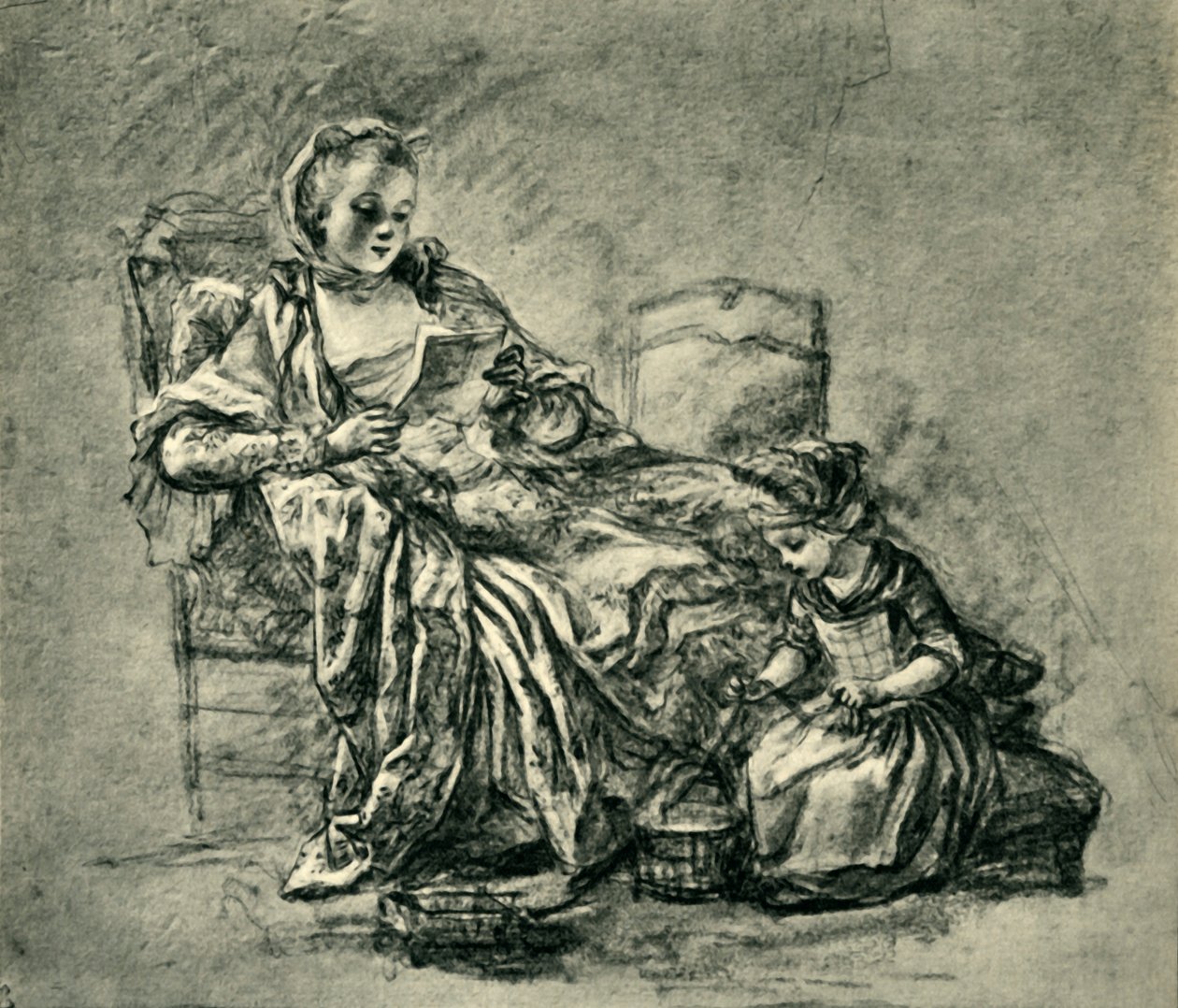 Carta, meados do século XVIII, 1943. de Jean Baptiste Simeon Chardin