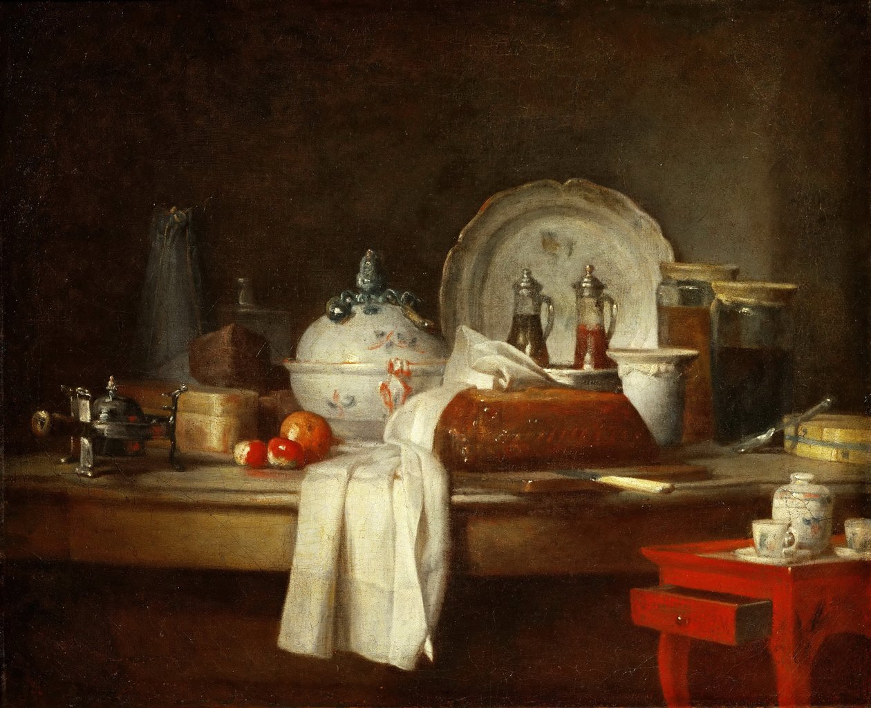 A confusão dos oficiais ou os restos de um almoço de Jean Baptiste Simeon Chardin
