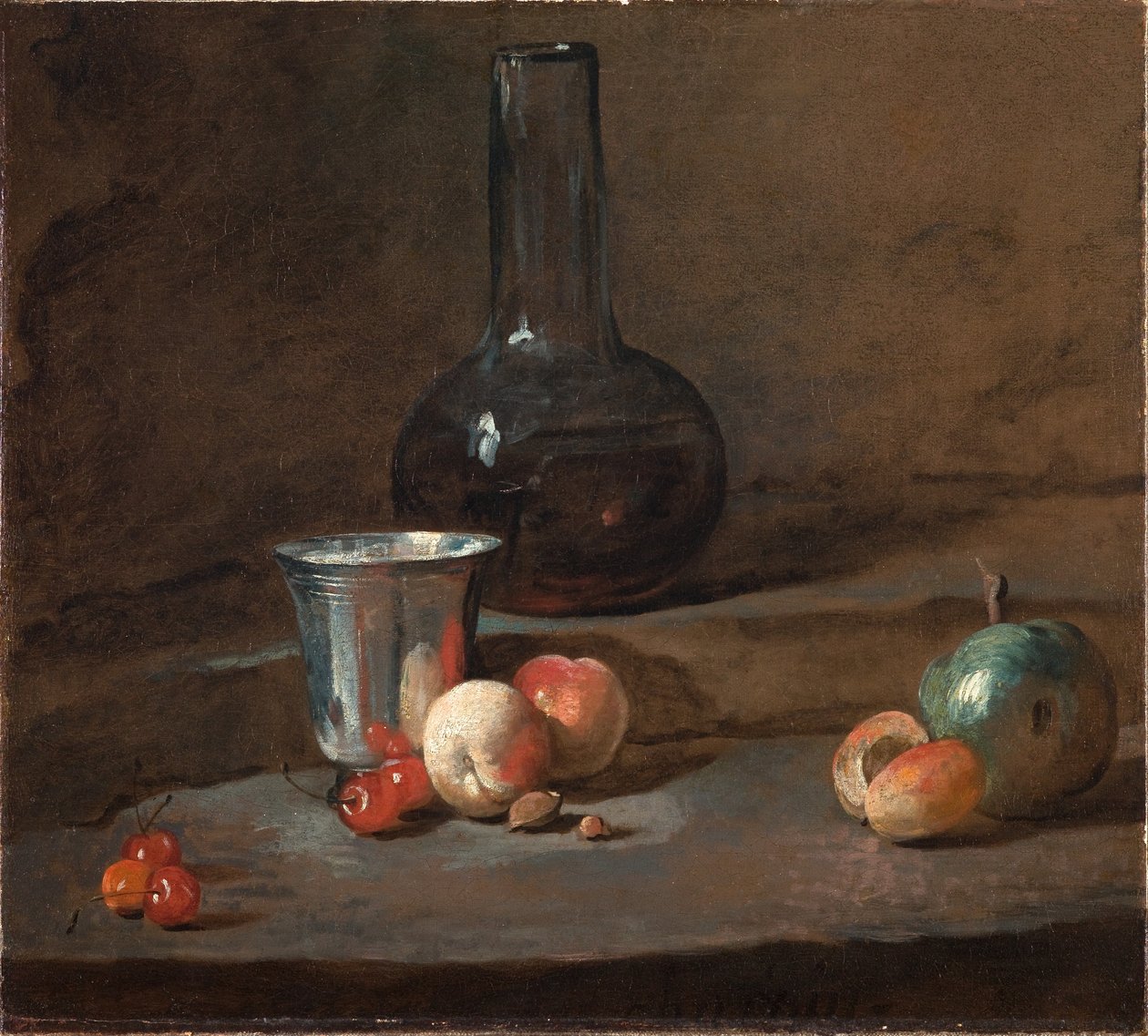 O cálice de prata, c.1728 (óleo sobre tela) de Jean Baptiste Simeon Chardin