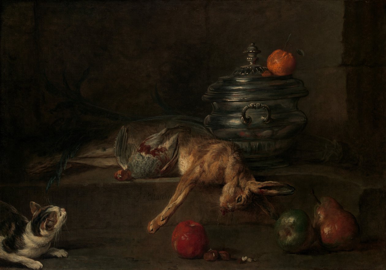 A Terrina de Prata, ca. 1728-30. de Jean Baptiste Simeon Chardin