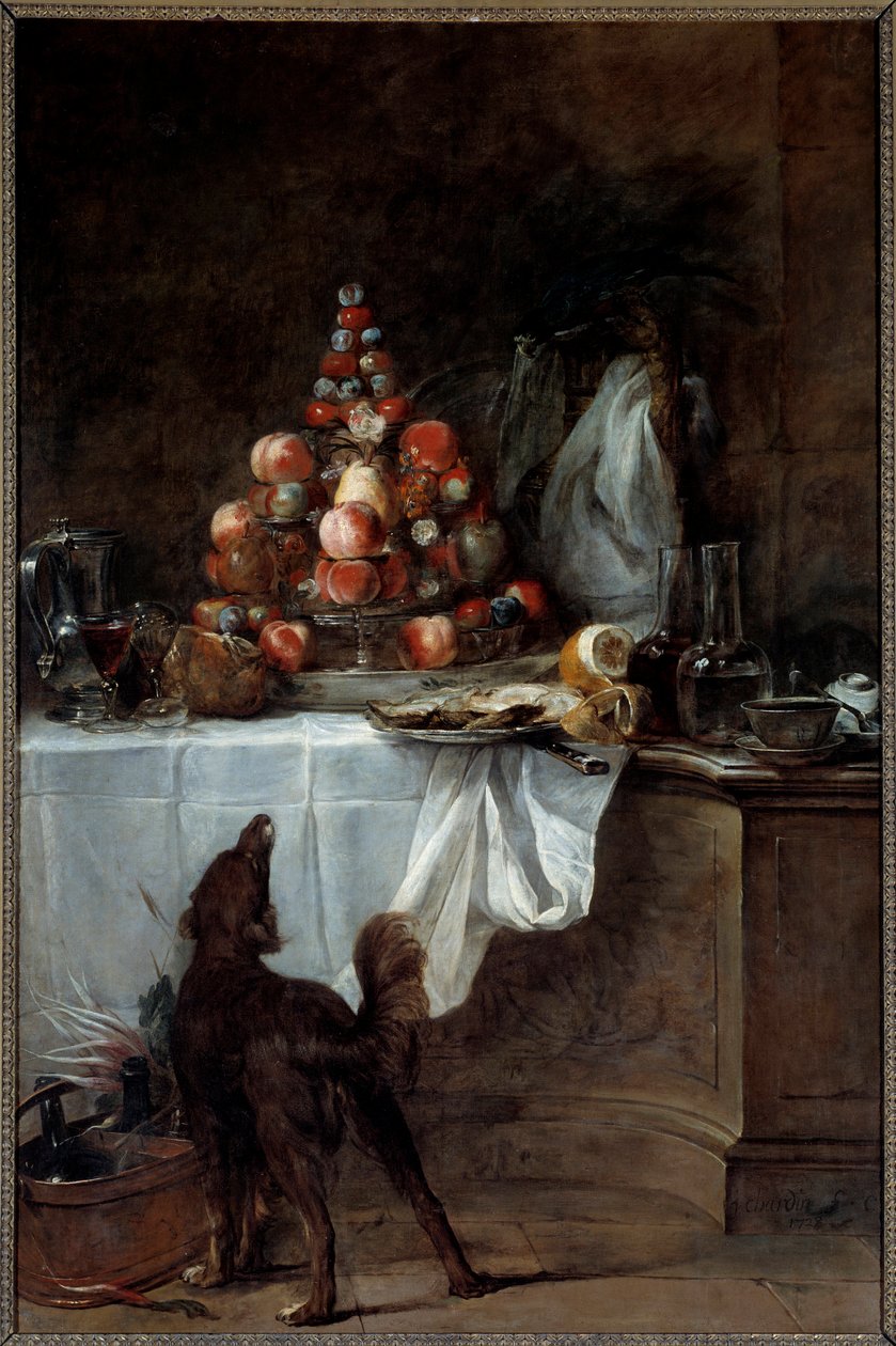 O buffet. Pintura de Jean Baptiste Simeon Chardin (1699-1779) de Jean Baptiste Simeon Chardin