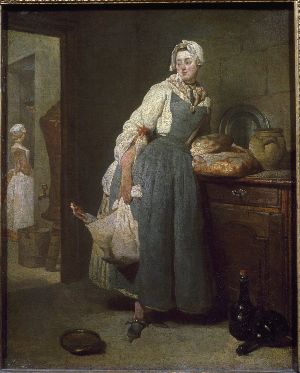 O outfitter - óleo sobre tela de Jean Baptiste Simeon Chardin