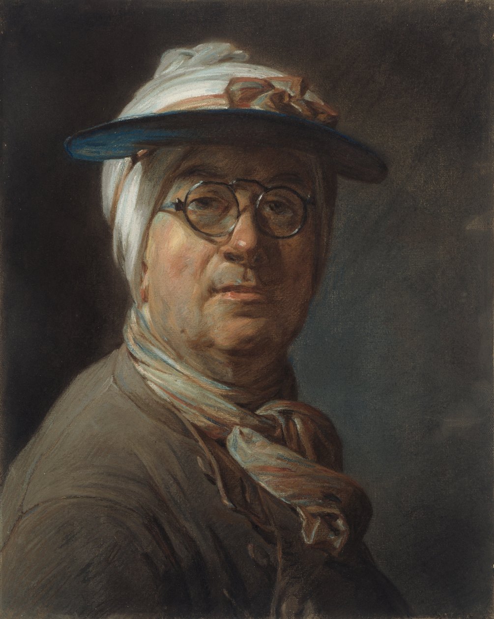 1984.61 - Autorretrato com viseira de Jean Baptiste Simeon Chardin