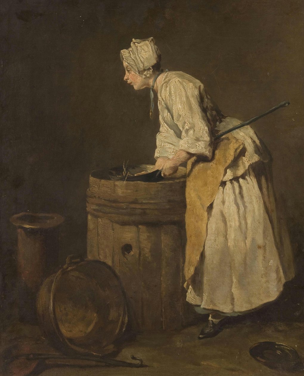 Empregada de limpeza de Jean Baptiste Simeon Chardin