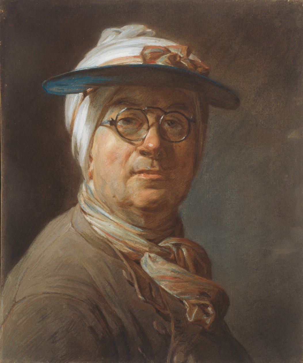Autorretrato com viseira de Jean Baptiste Simeon Chardin