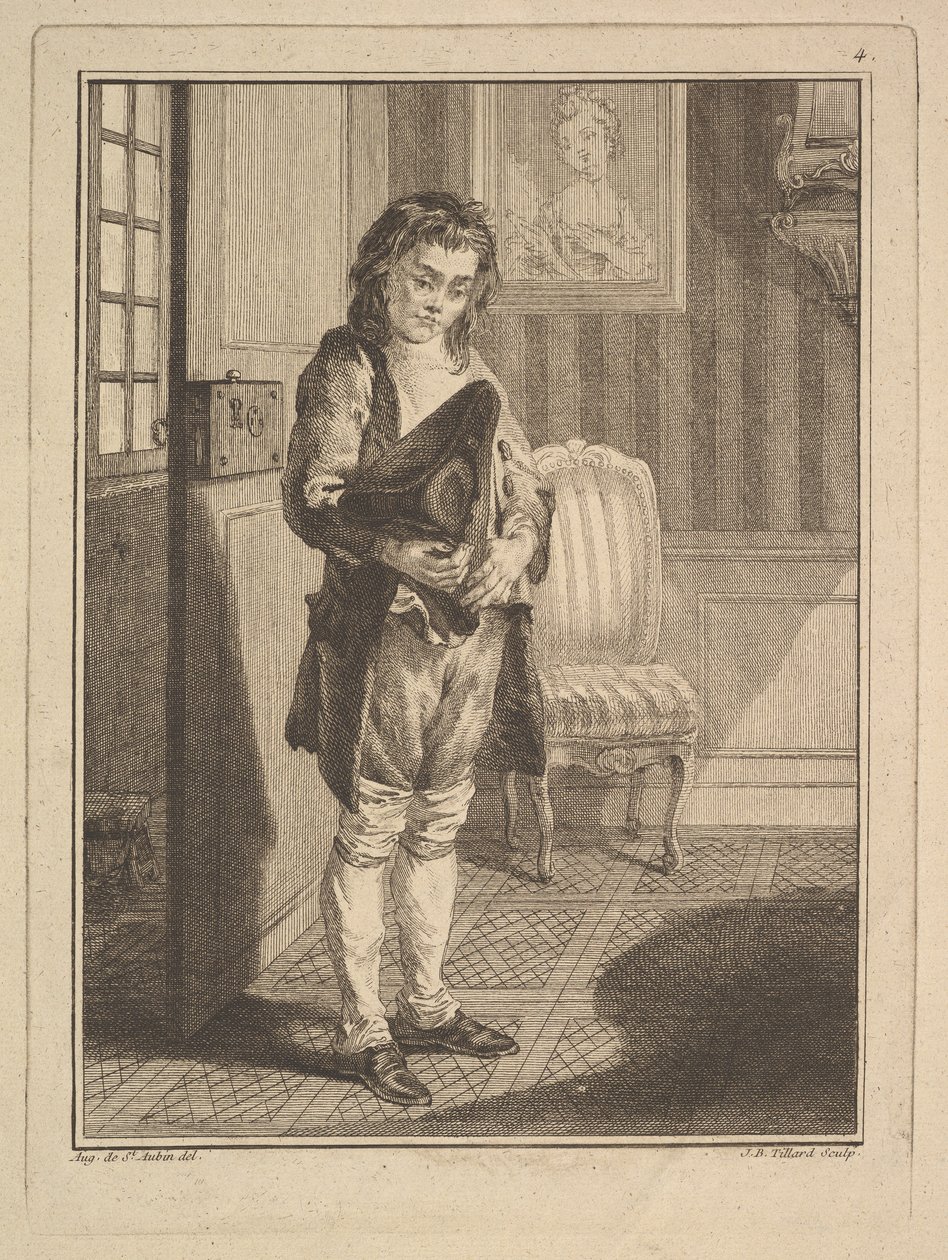 Stripper Shoe Shiner, de Mes gens, ou Les commissionnaires ultramonttains au servi..., 1766-70. de Jean Baptiste Tillard