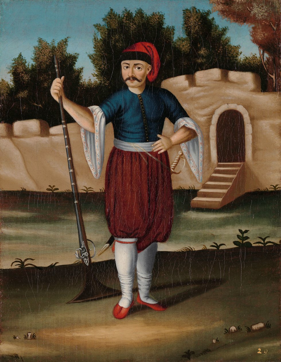 Homem da costa albanesa de Jean Baptiste Vanmour (workshop of)