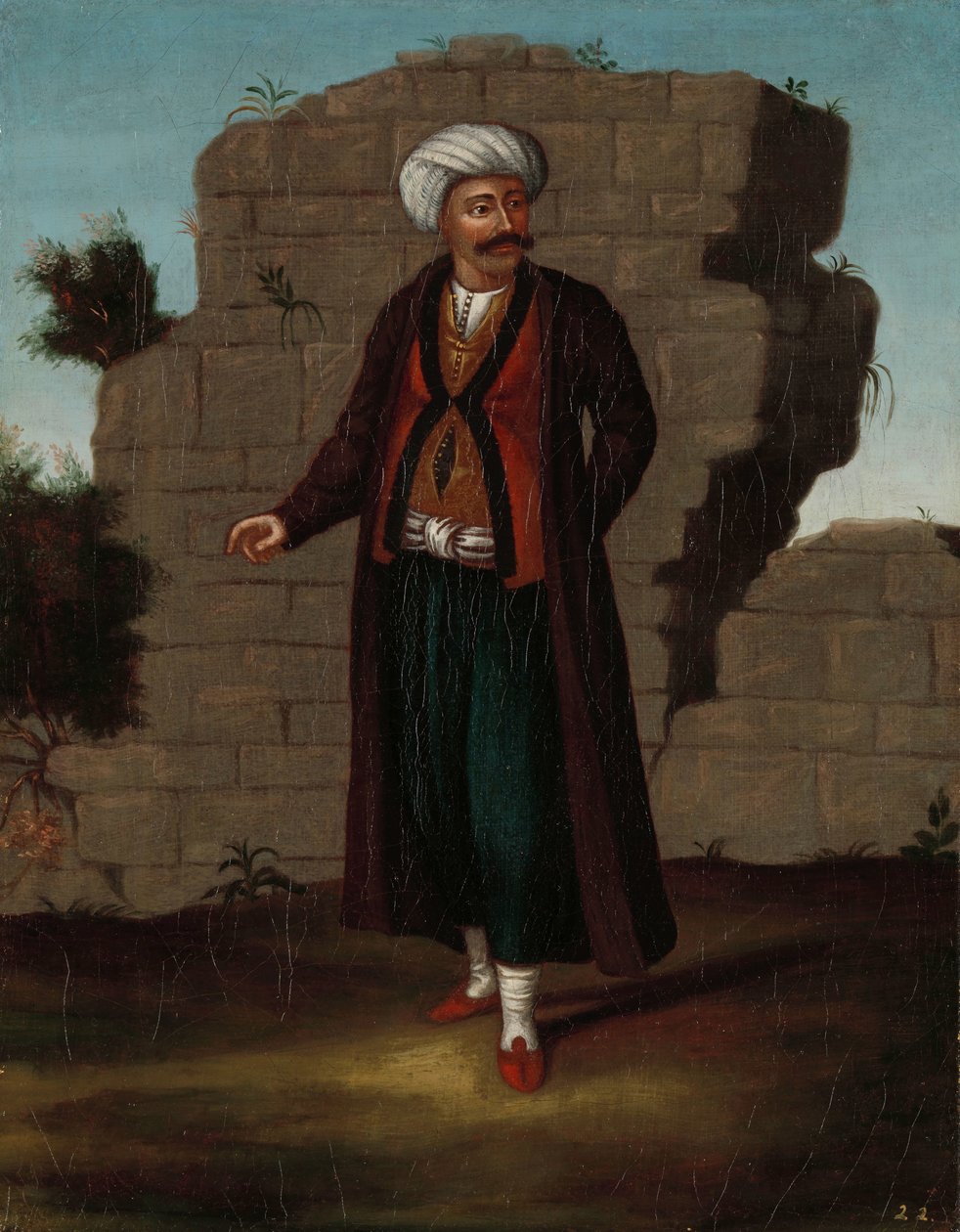 Homem da Ilha de Mykonos de Jean Baptiste Vanmour (workshop of)