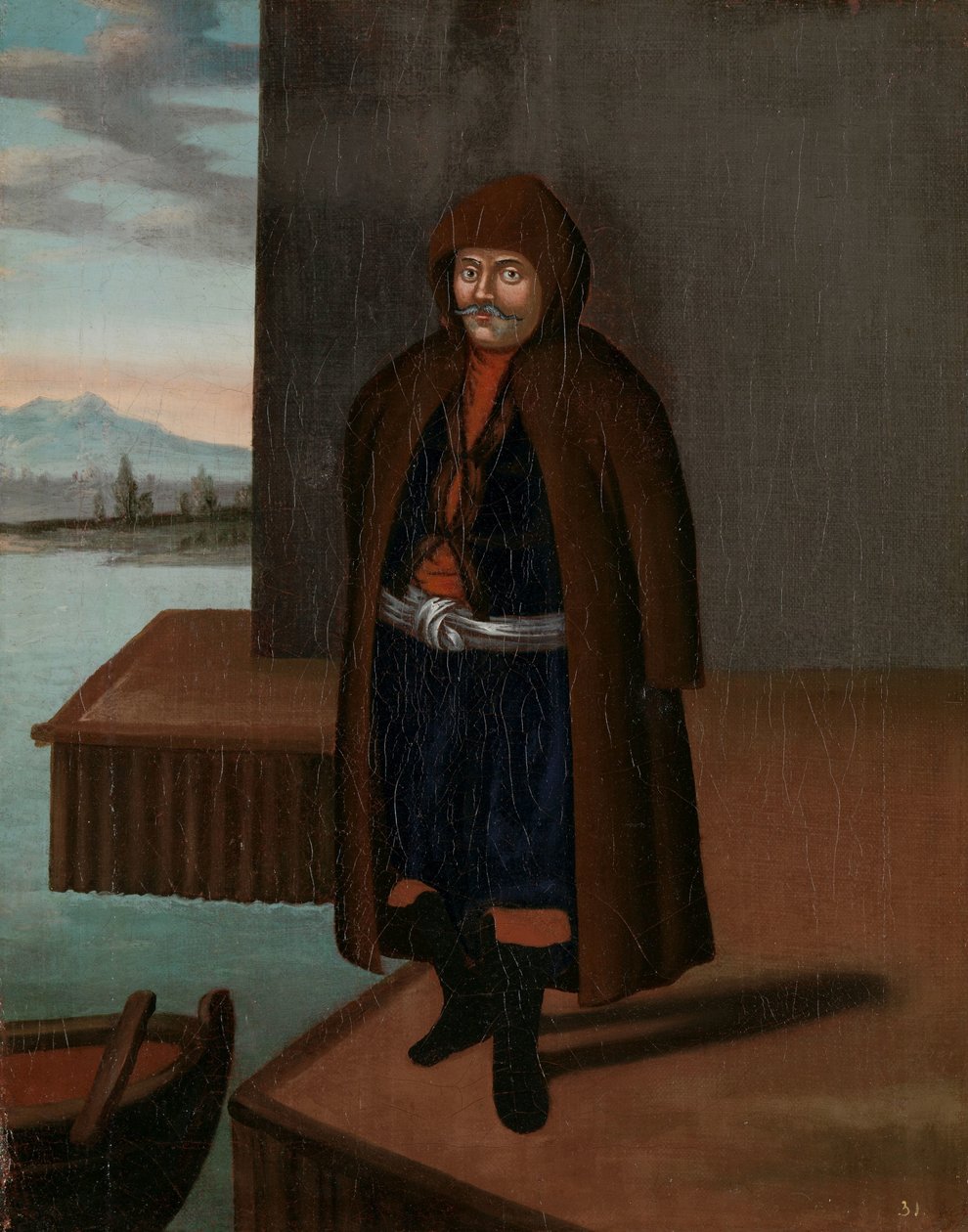 Homem da Ilha de Patmos de Jean Baptiste Vanmour (workshop of)