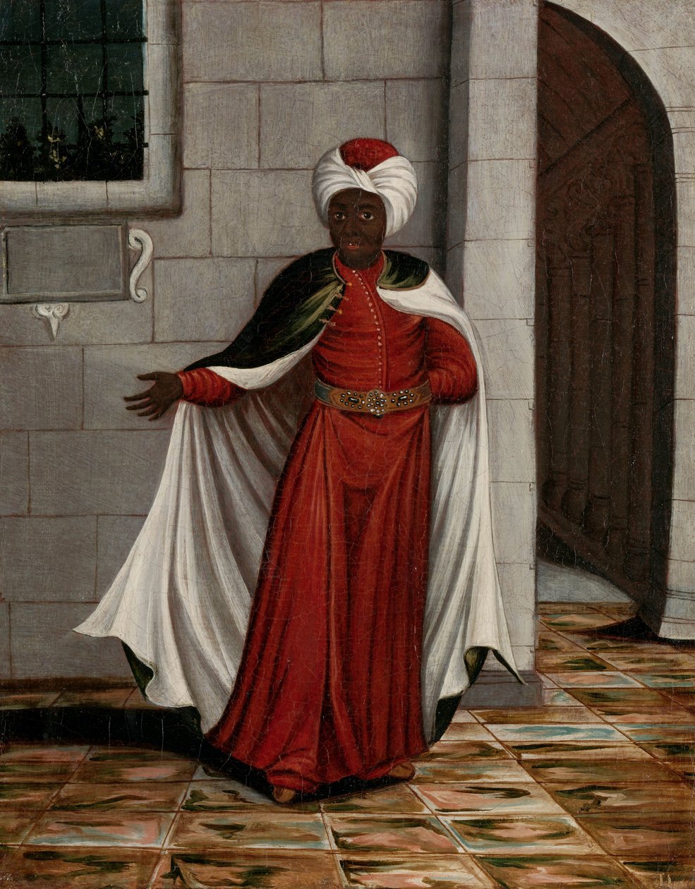 O Kislar Aghassi, Chefe dos Eunucos Negros do Sultão de Jean Baptiste Vanmour (workshop of)