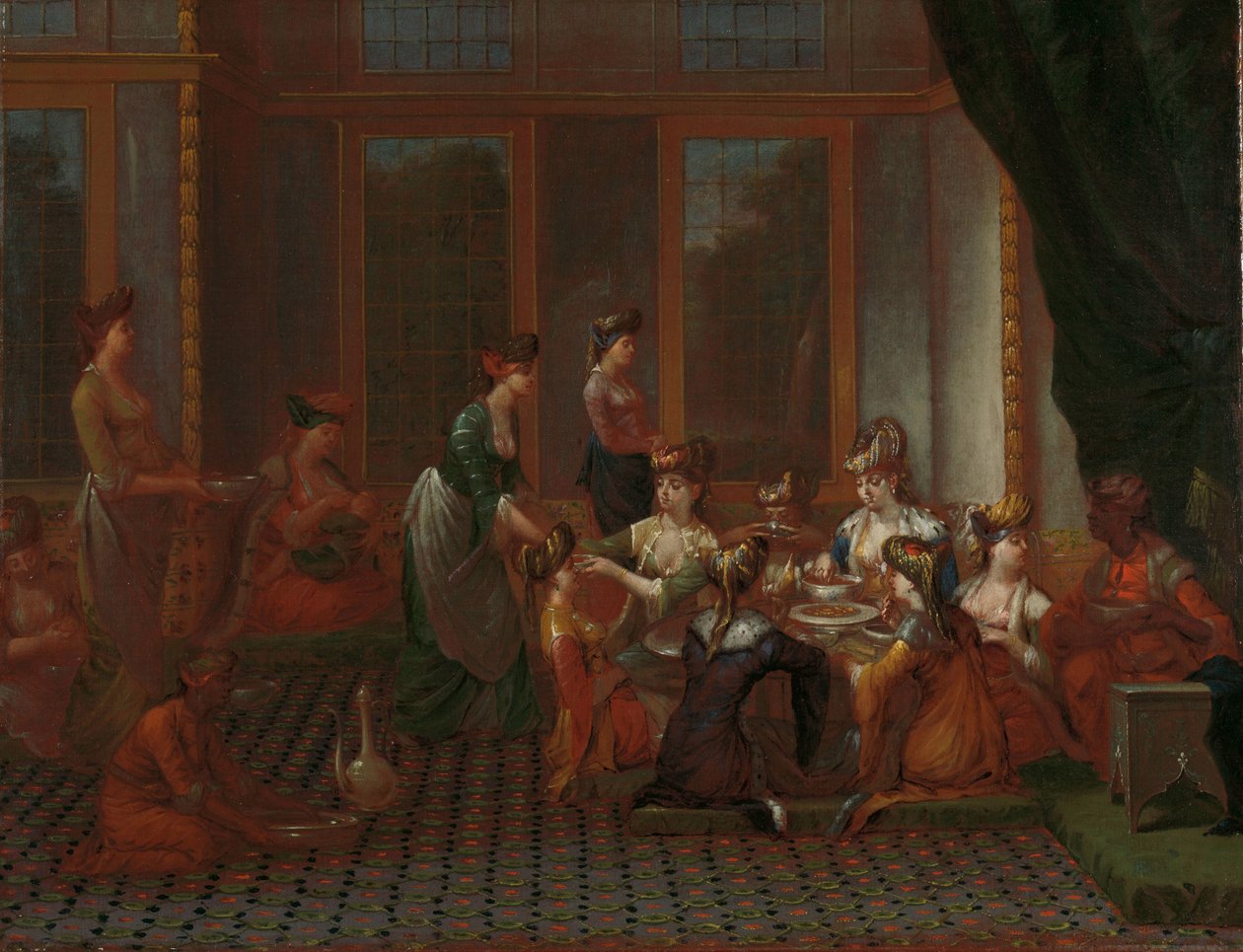 Banquete de Distintas Mulheres Turcas de Jean Baptiste Vanmour