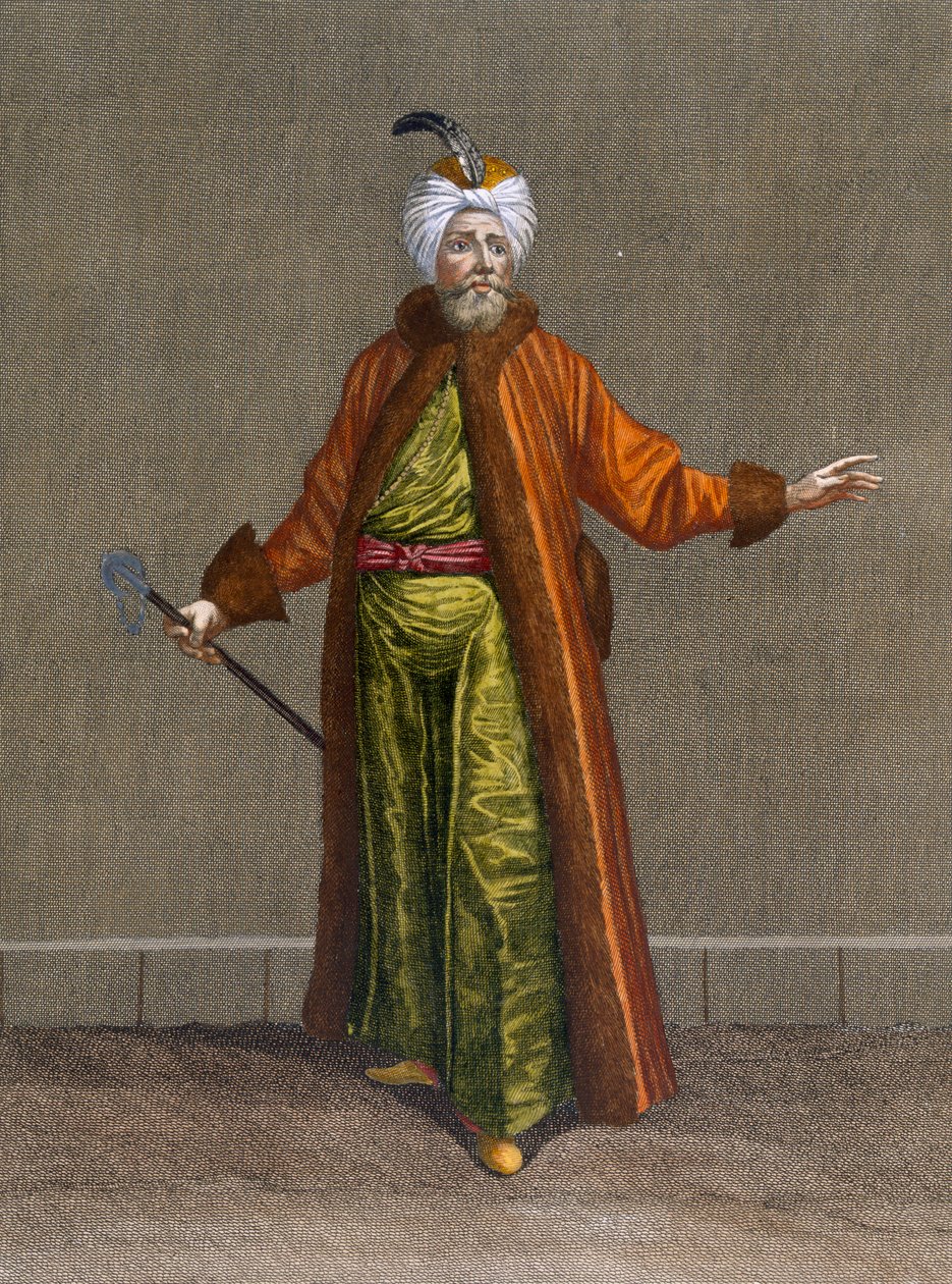 O Biach-Chioux, prato 14 de &39;Coleção de cem impressões representando as diferentes nações do Levante&39; por Charles de Ferriol, gravado por Gerard Scotin (1671-1716), 1707-08 (cor de Jean Baptiste Vanmour