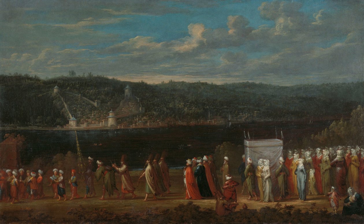 Procissão de casamento no Bósforo casamento turco de Jean Baptiste Vanmour