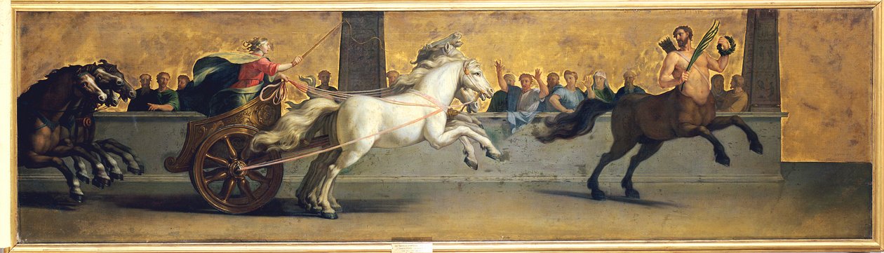 A Educação de Aquiles: Corrida de Carruagens, meados do século XVII de Jean Baptiste de Champaigne