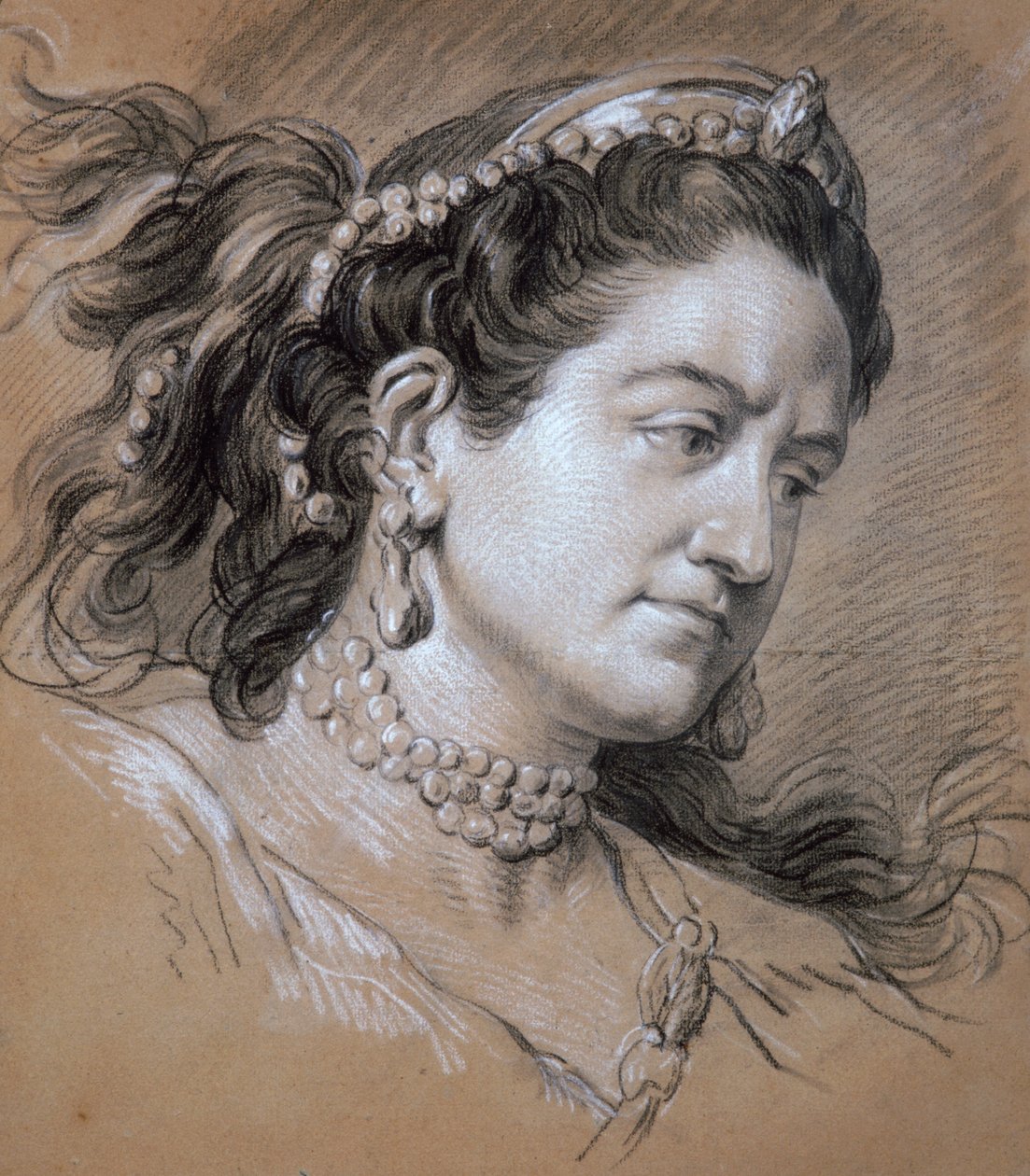 Retrato de uma mulher, século XVIII. de Jean Baptiste van Loo