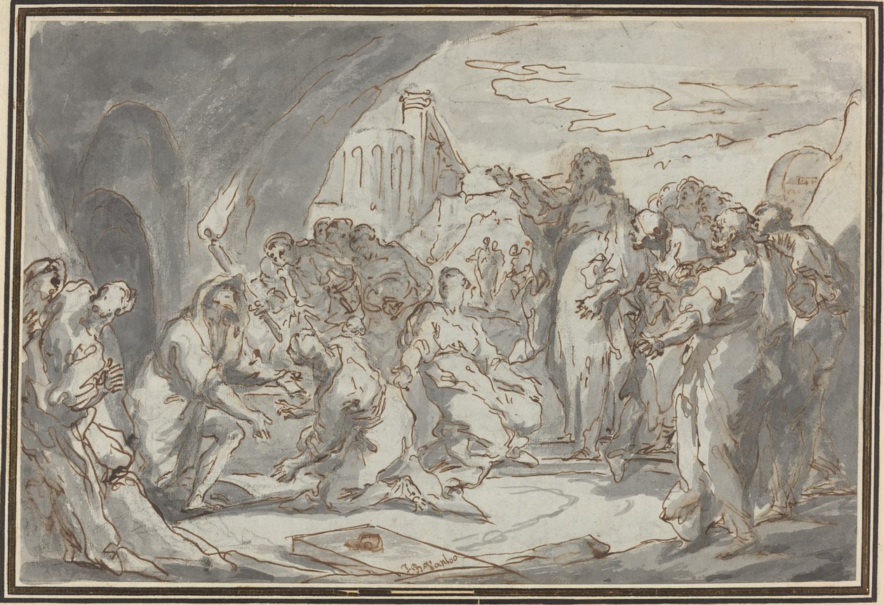 A Ressurreição de Lázaro de Jean Baptiste van Loo
