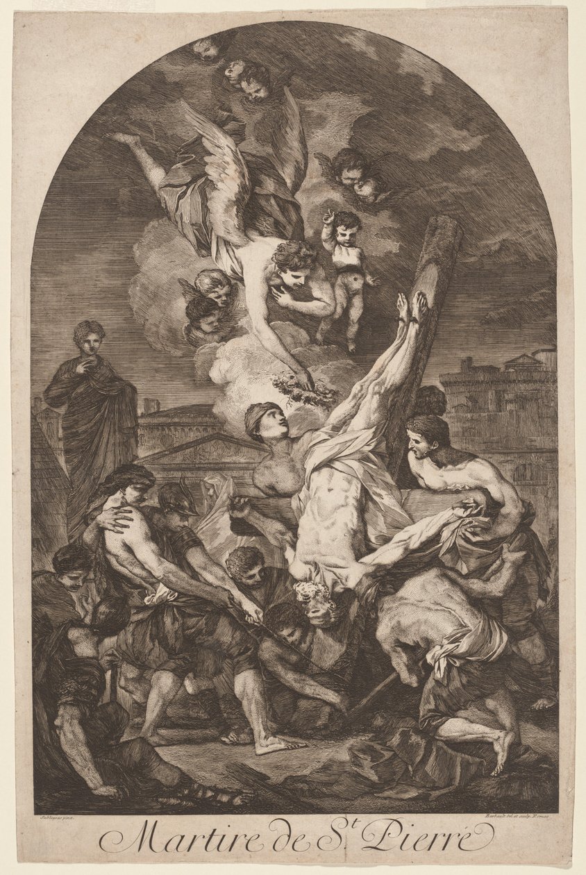 Martire de St. Pierre (O Martírio de São Pedro) de Jean Barbault, after Pierre Hubert Subleyras