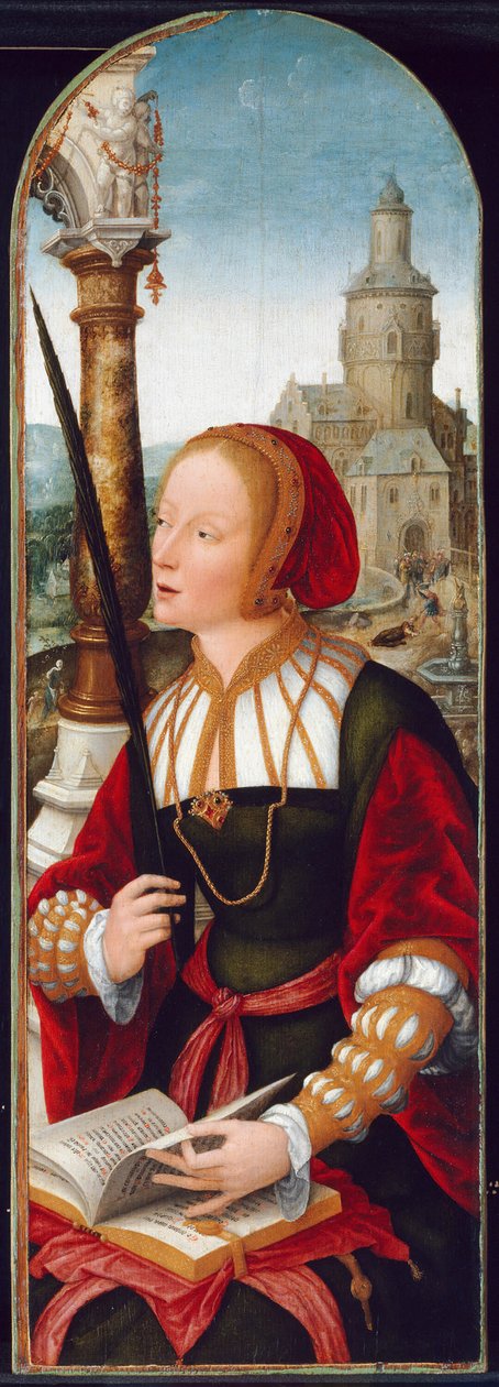 Santa Bárbara, c. 1520. de Jean Bellegambe
