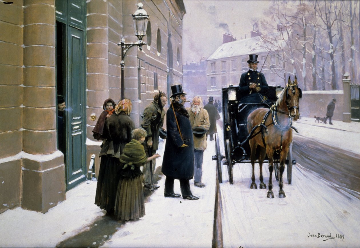 Um burguês a deixar a sua casa, Paris de Jean Beraud