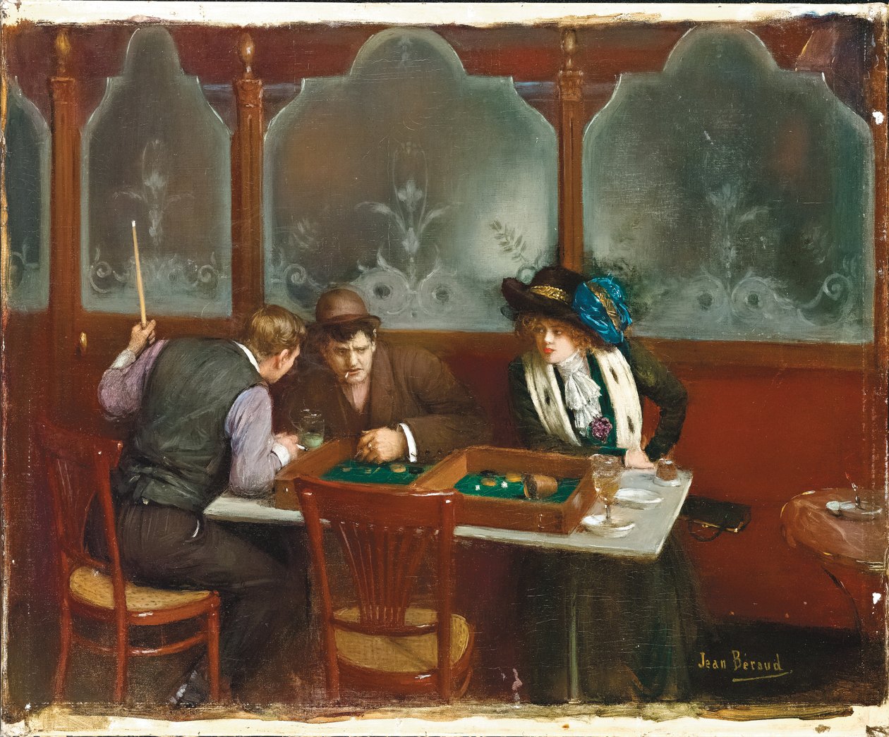 No café; Au cafe, 1909 de Jean Beraud