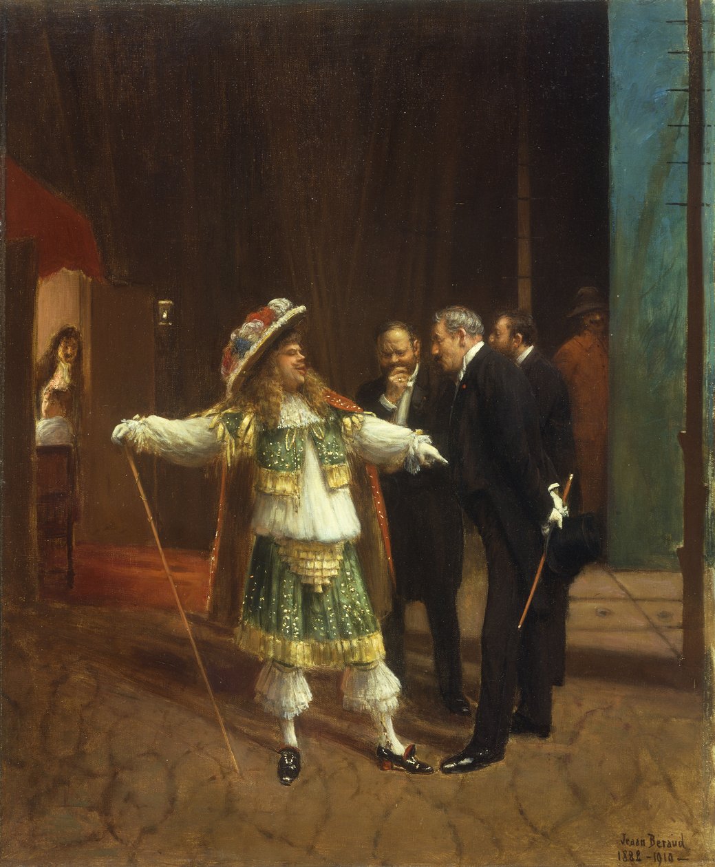 Coquelin the Elder em "Le Bourgeois Gentilhomme" de Moliere, c.1882 de Jean Beraud