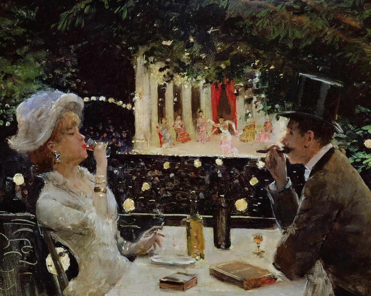 Jantar no Ambassadors, c. 1880. de Jean Beraud