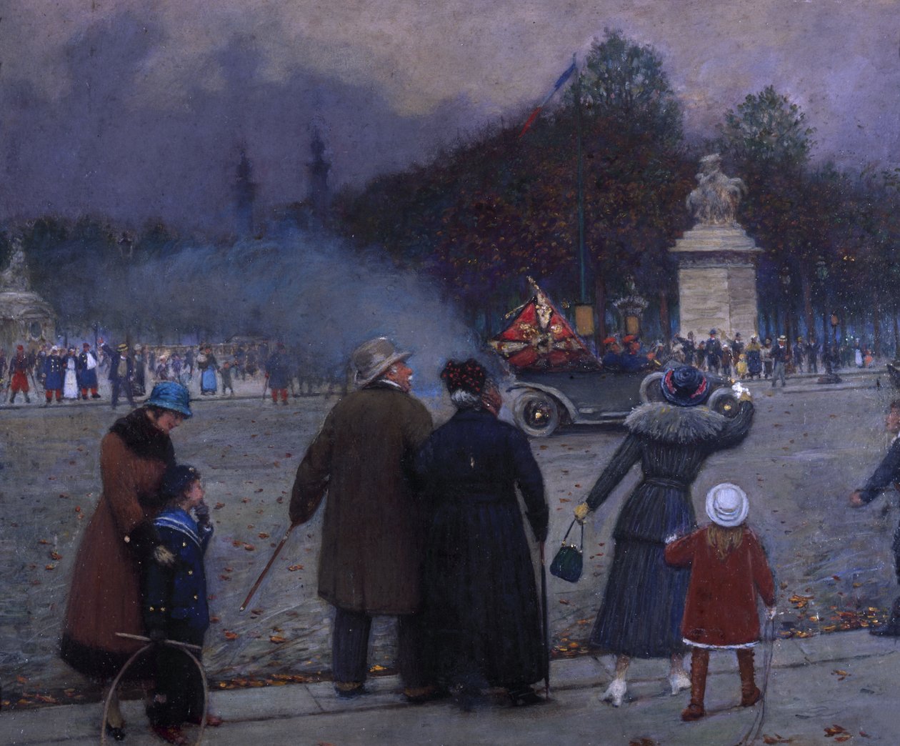 Bandeira alemã carregada nos Inválidos, c. 1914. de Jean Beraud