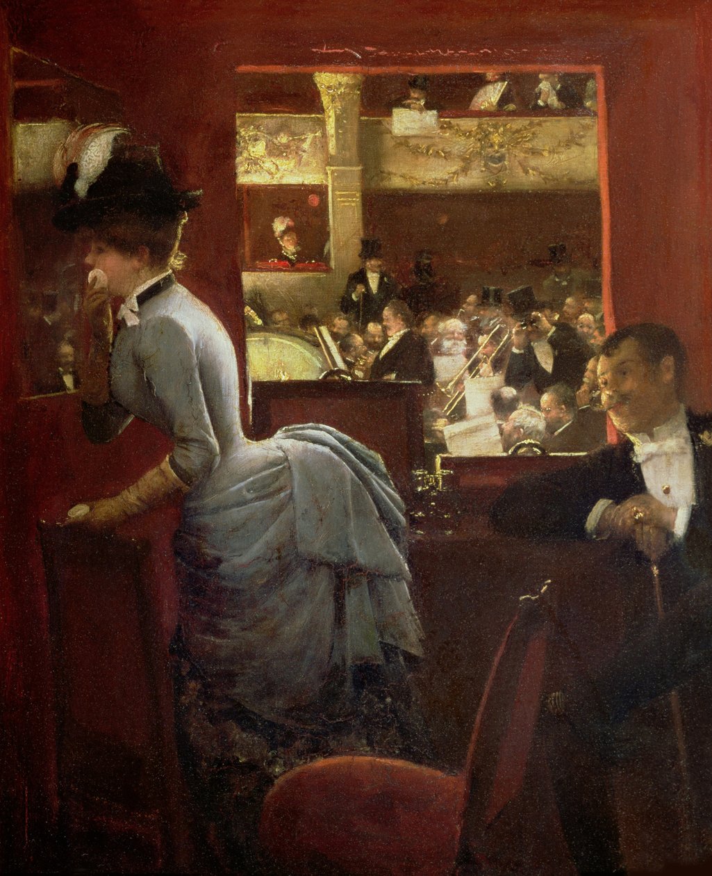 La Baignoire, au théâtre des Variétés The The Theatre Box at the Variety , 1883. de Jean Beraud