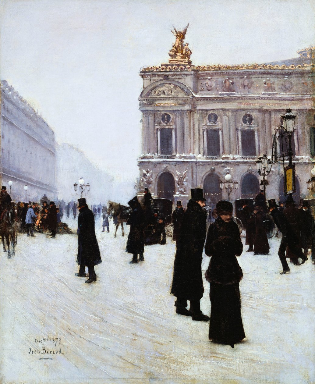 Fora da Ópera, Paris, 1879 de Jean Beraud
