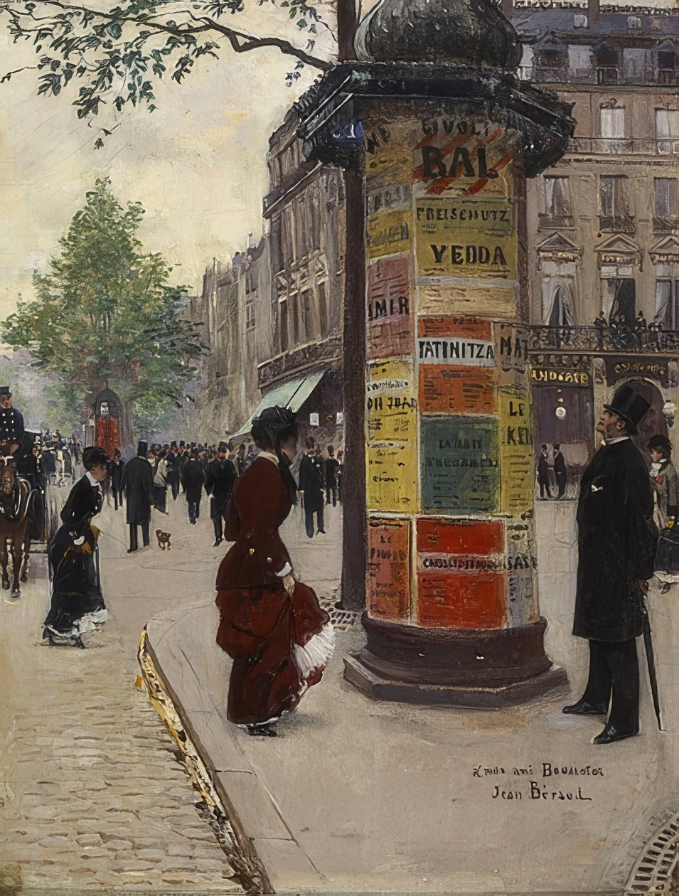 Quiosque parisiense. 1880-82 de Jean Beraud