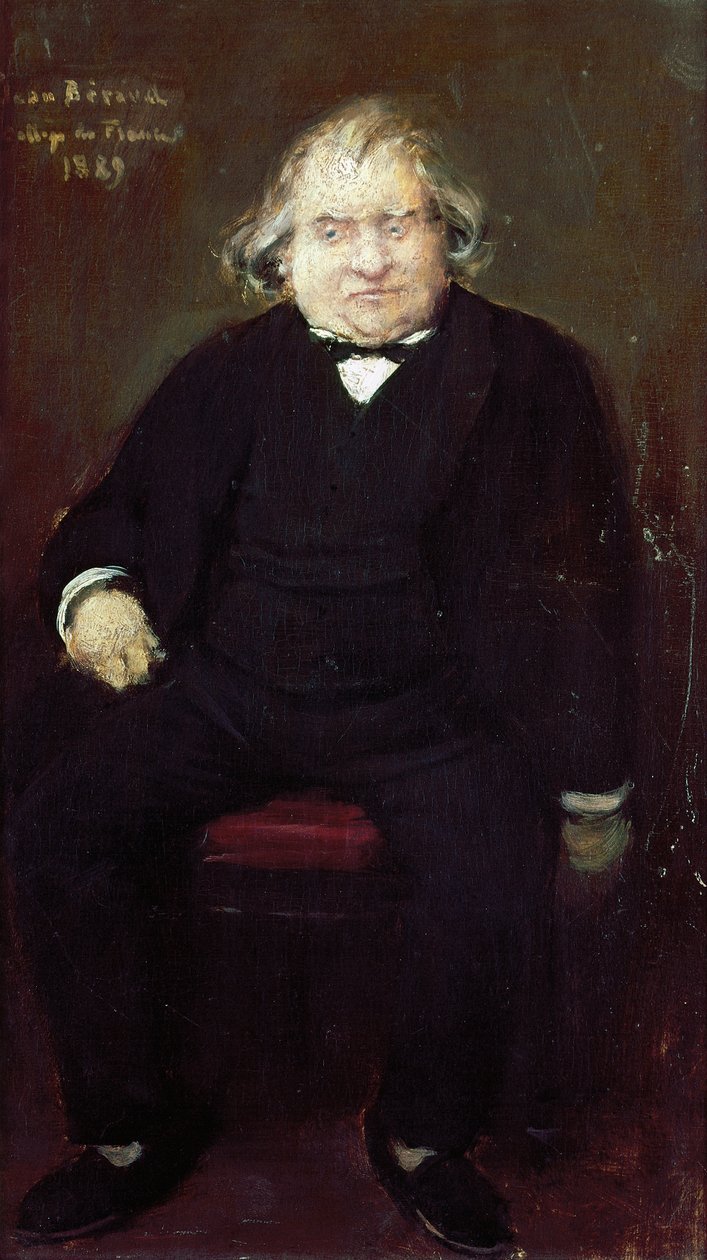 Retrato de Joseph Ernest Renan (1823-1892), historiador, filósofo, filólogo e escritor francês, por Jean Beraud (1849-1935), Pintura de Jean Beraud
