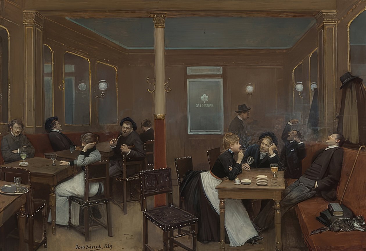 Studentenkneipe. 1889 de Jean Beraud