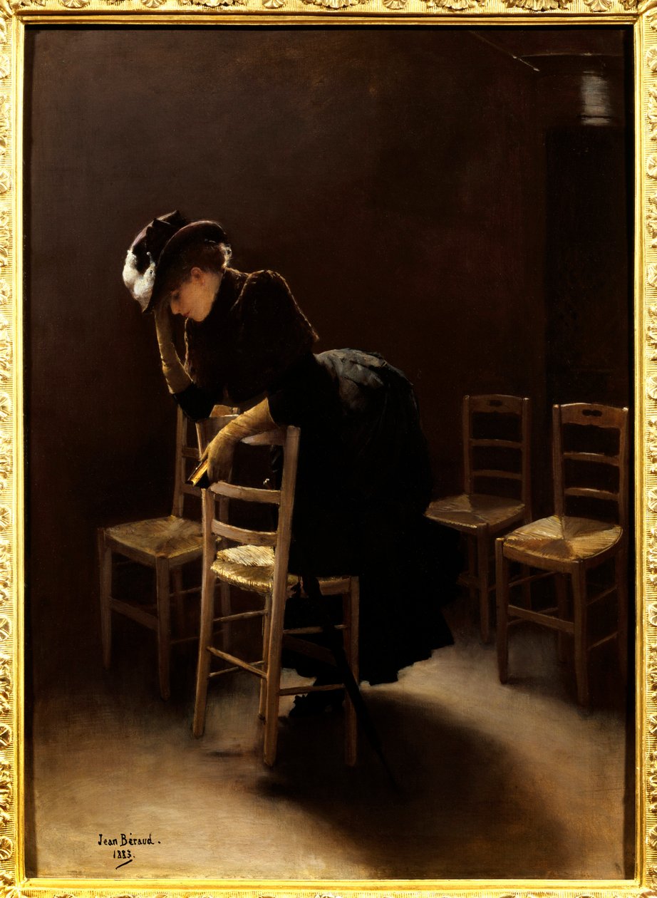 A oração. Pintura de Jean Beraud (1849-1935) de Jean Beraud