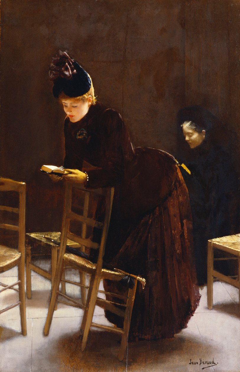 Mulher em oração de Jean Beraud
