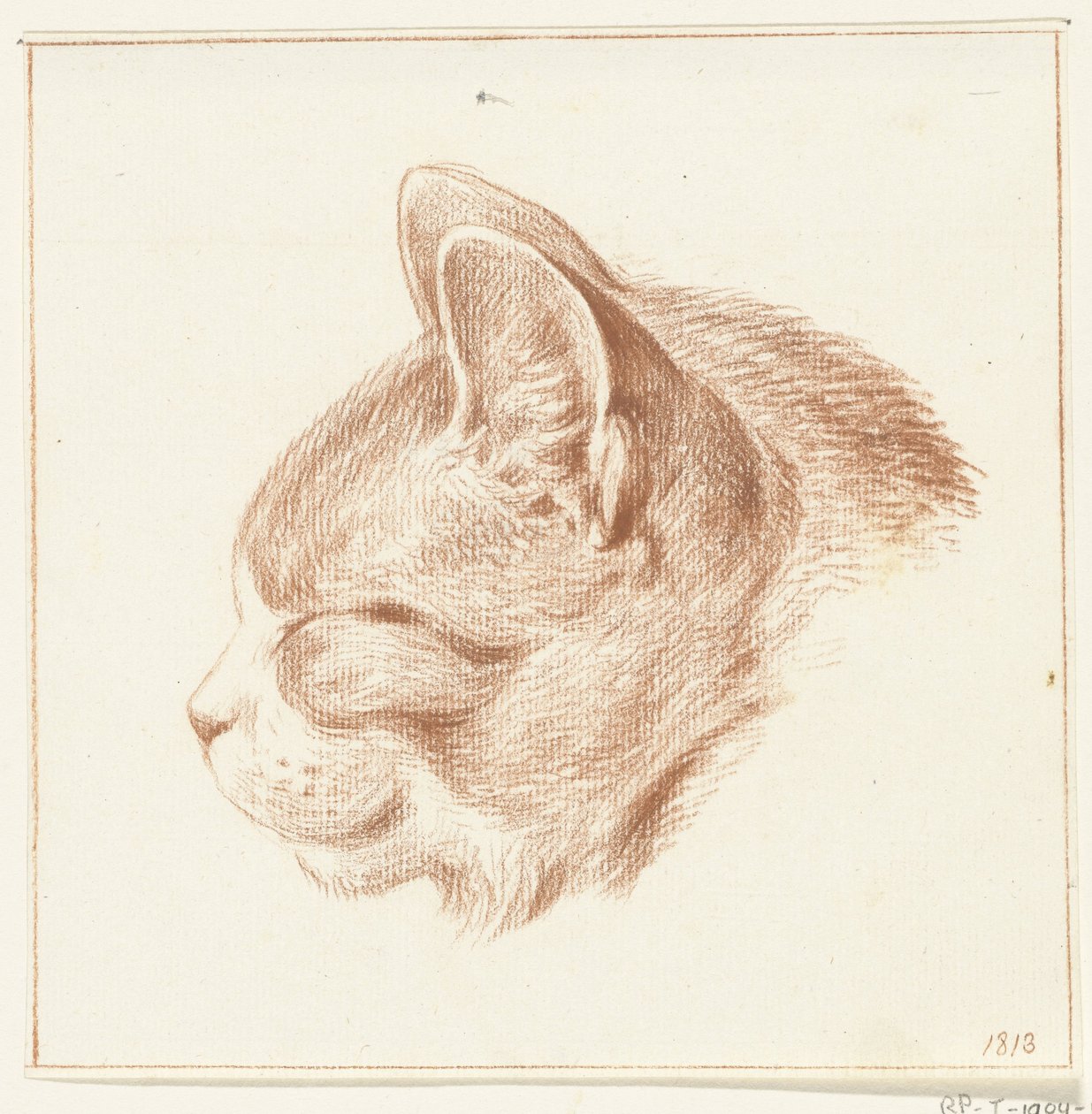 Cabeça de um gato, à esquerda de Jean Bernard